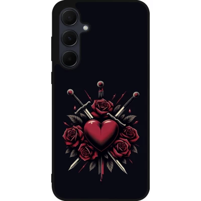 Samsung Galaxy A56 Case Hülle - Silikon schwarz Valentine 2024 gothic love