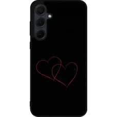 Samsung Galaxy A56 Case Hülle - Silikon schwarz Valentine 2023 attached heart