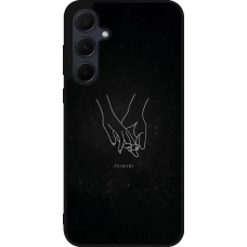 Samsung Galaxy A56 Case Hülle - Silikon schwarz Valentine 2023 hands forever