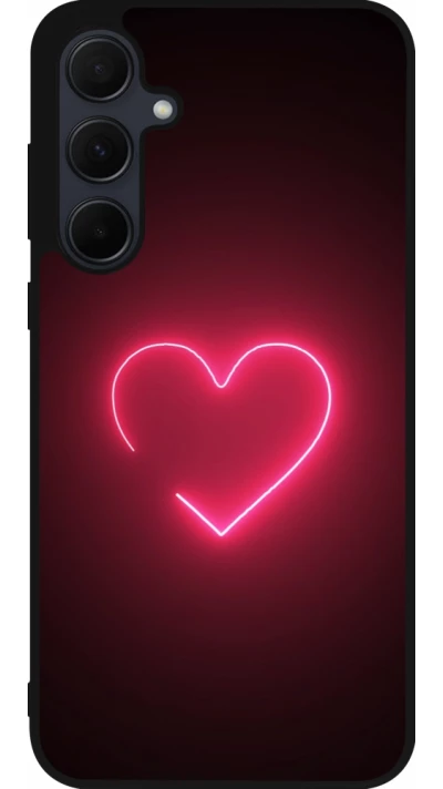 Samsung Galaxy A56 Case Hülle - Silikon schwarz Valentine 2023 single neon heart