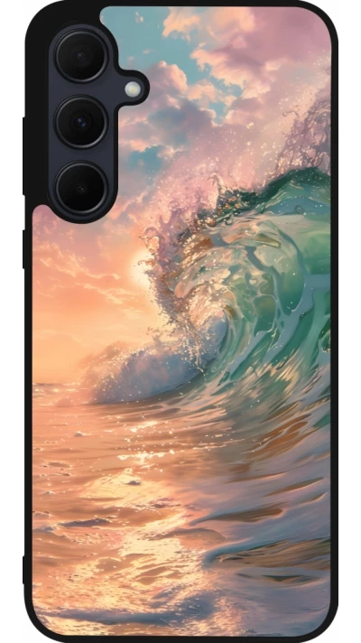 Samsung Galaxy A56 Case Hülle - Silikon schwarz Wave Sunset