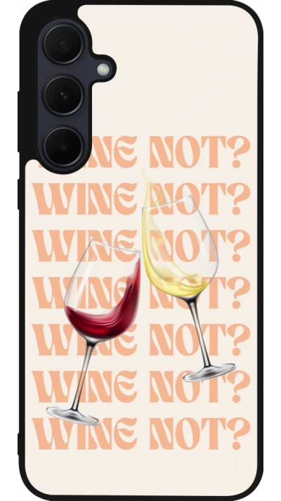 Samsung Galaxy A56 Case Hülle - Silikon schwarz Wine not