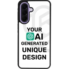 Coque Samsung Galaxy A57 5G - Silicone rigide noir Unique au monde générée par intelligence artificielle (AI) avec vos idées