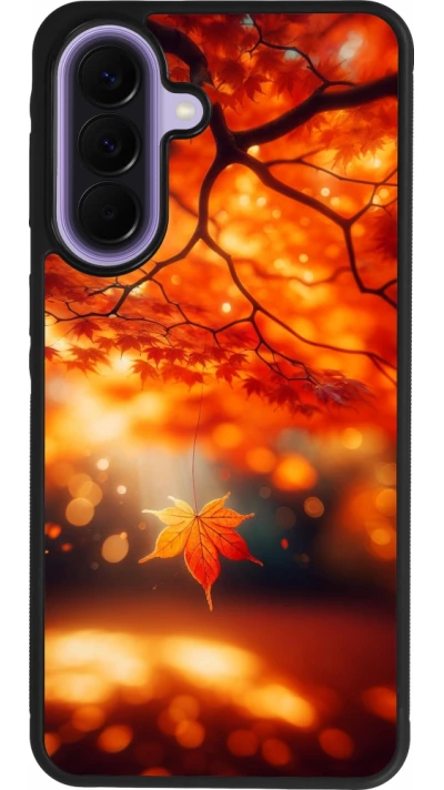 Samsung Galaxy A57 5G Case Hülle - Silikon schwarz Herbst Magisch Orange