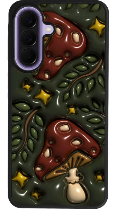Coque Samsung Galaxy A57 5G - Silicone rigide noir Autumn 26 3D mushrooms