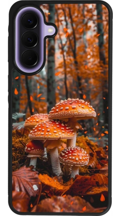 Coque Samsung Galaxy A57 5G - Silicone rigide noir Autumn 26 Mushrooms in the woods