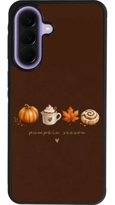 Coque Samsung Galaxy A57 5G - Silicone rigide noir Autumn 26 Pumpkin season