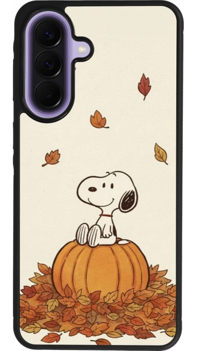 Coque Samsung Galaxy A57 5G - Silicone rigide noir Autumn 26 Snoopy autumn