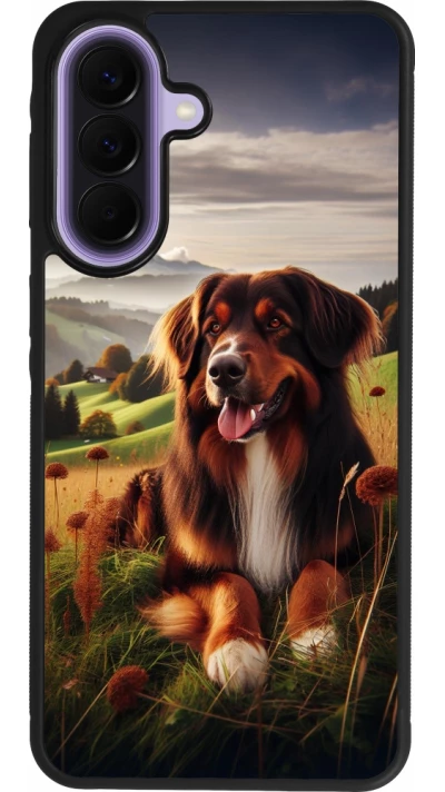Samsung Galaxy A57 5G Case Hülle - Silikon schwarz Hund Land Schweiz