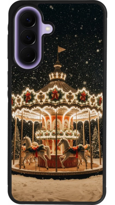 Samsung Galaxy A57 5G Case Hülle - Silikon schwarz Christmas 25 Carousel