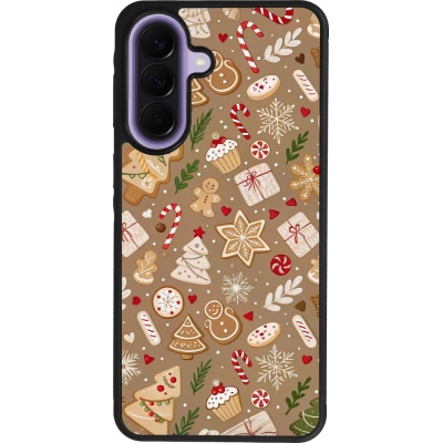 Samsung Galaxy A57 5G Case Hülle - Silikon schwarz Christmas 25 Pattern Ginger Cookie