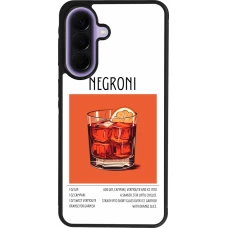 Coque Samsung Galaxy A57 5G - Silicone rigide noir Cocktail recette Negroni