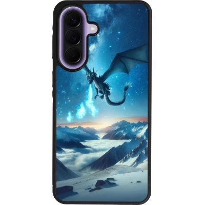Samsung Galaxy A57 5G Case Hülle - Silikon schwarz Drache nächtliche Berg