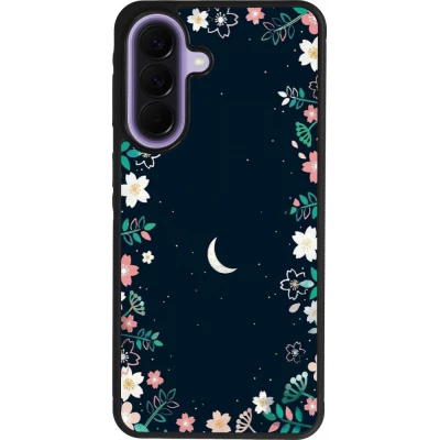 Samsung Galaxy A57 5G Case Hülle - Silikon schwarz Flowers space