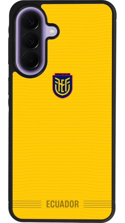 Coque Samsung Galaxy A57 5G - Silicone rigide noir Maillot de football Équateur 2026 personnalisable