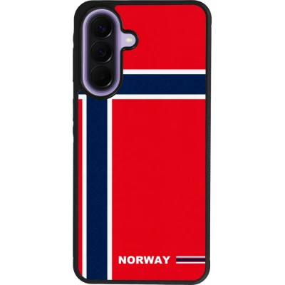 Coque Samsung Galaxy A57 5G - Silicone rigide noir Maillot de football Norvège 2026 personnalisable