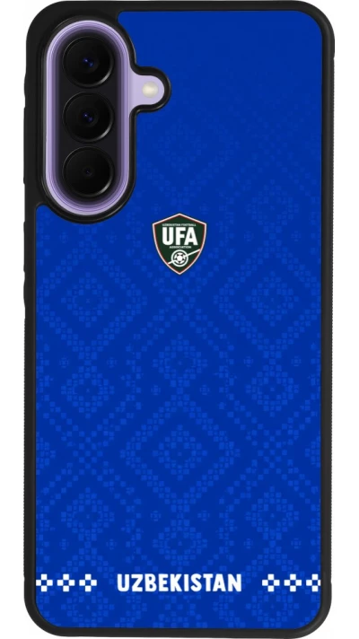 Samsung Galaxy A57 5G Case Hülle - Silikon schwarz Usbekistan 2026 personalisierbares Fussballtrikot