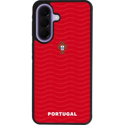 Coque Samsung Galaxy A57 5G - Silicone rigide noir Maillot de football Portugal 2026 personnalisable
