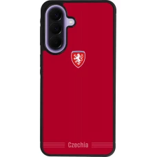 Coque Samsung Galaxy A57 5G - Silicone rigide noir Maillot de football Répuplique Tchèque 2026 personnalisable