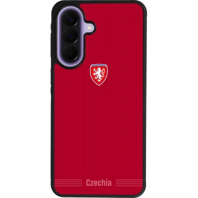 Coque Samsung Galaxy A57 5G - Silicone rigide noir Maillot de football Répuplique Tchèque 2026 personnalisable