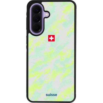 Coque Samsung Galaxy A57 5G - Silicone rigide noir Maillot de football Suisse Away 2026 personnalisable