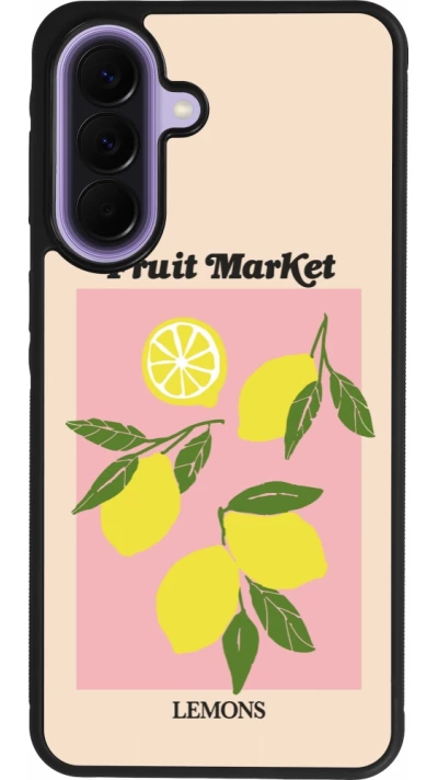 Samsung Galaxy A57 5G Case Hülle - Silikon schwarz Fruit market lemons 2026