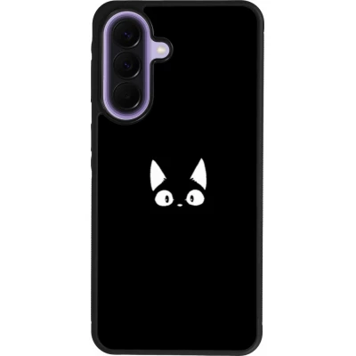 Samsung Galaxy A57 5G Case Hülle - Silikon schwarz Funny cat on black