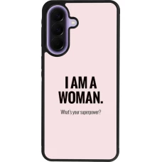 Samsung Galaxy A57 5G Case Hülle - Silikon schwarz I am a woman