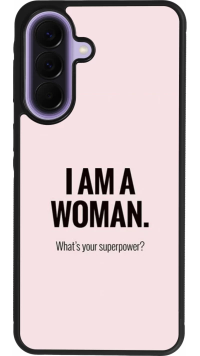 Samsung Galaxy A57 5G Case Hülle - Silikon schwarz I am a woman