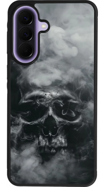 Samsung Galaxy A57 5G Case Hülle - Silikon schwarz Halloween 2024 smoky skull