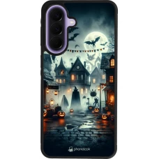 Samsung Galaxy A57 5G Case Hülle - Silikon schwarz Halloween Spukstadt