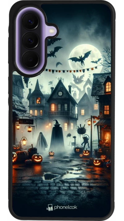 Samsung Galaxy A57 5G Case Hülle - Silikon schwarz Halloween Spukstadt