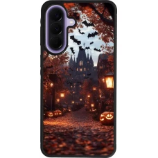 Samsung Galaxy A57 5G Case Hülle - Silikon schwarz Halloween 2025 Haunted house