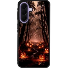 Samsung Galaxy A57 5G Case Hülle - Silikon schwarz Halloween 2025 Road of Terrifying Pumpkins