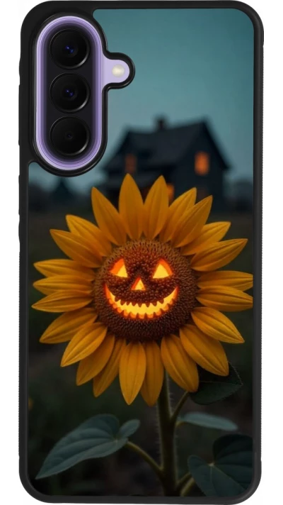 Samsung Galaxy A57 5G Case Hülle - Silikon schwarz Halloween 2026 Evil Sunflower