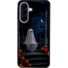 Samsung Galaxy A57 5G Case Hülle - Silikon schwarz Halloween 2026 Ghost on a swing