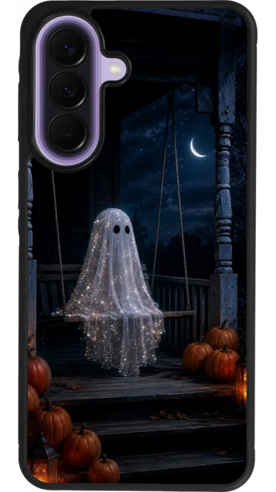 Samsung Galaxy A57 5G Case Hülle - Silikon schwarz Halloween 2026 Ghost on a swing