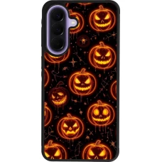 Samsung Galaxy A57 5G Case Hülle - Silikon schwarz Halloween 2026 Pattern Pumpkins