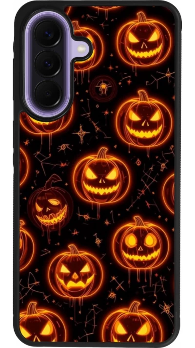 Samsung Galaxy A57 5G Case Hülle - Silikon schwarz Halloween 2026 Pattern Pumpkins