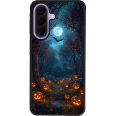 Samsung Galaxy A57 5G Case Hülle - Silikon schwarz Halloween 2026 Road of Pumpkins