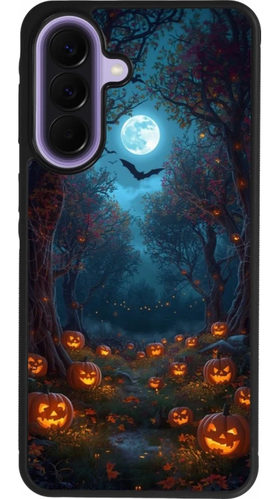 Samsung Galaxy A57 5G Case Hülle - Silikon schwarz Halloween 2026 Road of Pumpkins