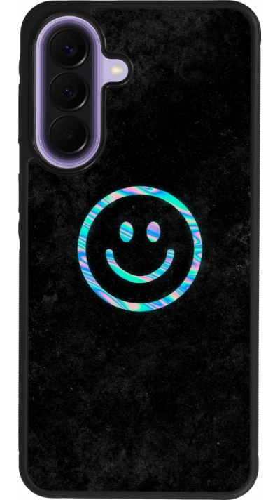 Samsung Galaxy A57 5G Case Hülle - Silikon schwarz Happy smiley irisirt