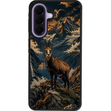 Coque Samsung Galaxy A57 5G - Silicone rigide noir Linocut Chamois