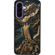Coque Samsung Galaxy A57 5G - Silicone rigide noir Linocut Faucun pèlerin