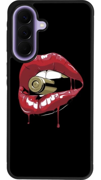 Samsung Galaxy A57 5G Case Hülle - Silikon schwarz Lips bullet