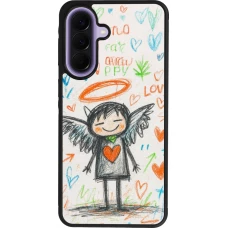 Samsung Galaxy A57 5G Case Hülle - Silikon schwarz Little Angel Sketch Love