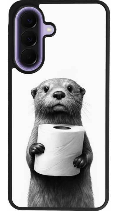 Samsung Galaxy A57 5G Case Hülle - Silikon schwarz Otter Toilettenpapier