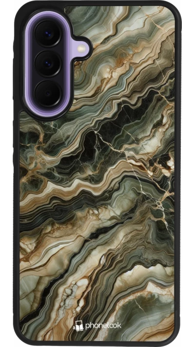 Samsung Galaxy A57 5G Case Hülle - Silikon schwarz Oliv Marmor
