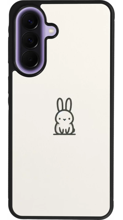 Coque Samsung Galaxy A57 5G - Silicone rigide noir Minimal bunny cutie