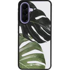 Samsung Galaxy A57 5G Case Hülle - Silikon schwarz Monstera Plant